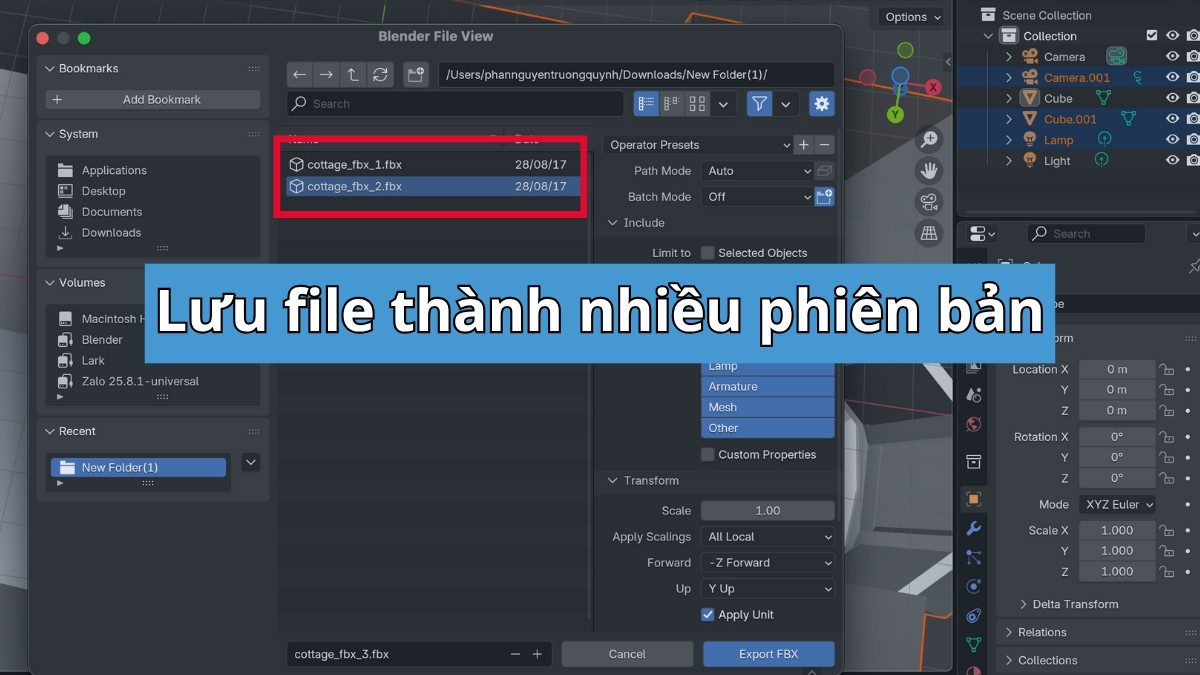 Những lưu ý khi sử dụng file FBX