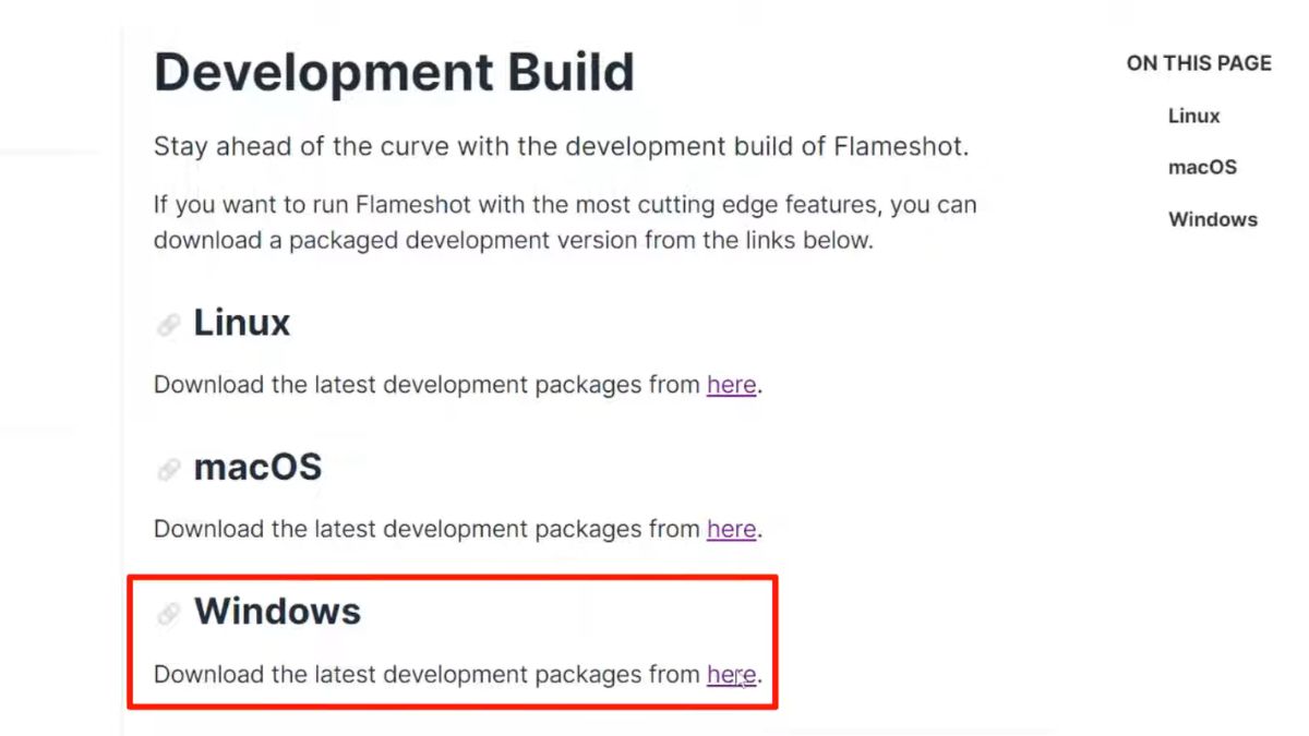 Tải file cài đặt Flameshot tương thích về máy