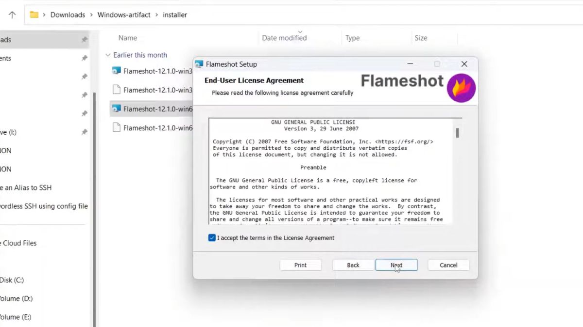 Tiến hành cài đặt Flameshot theo hướng dẫn