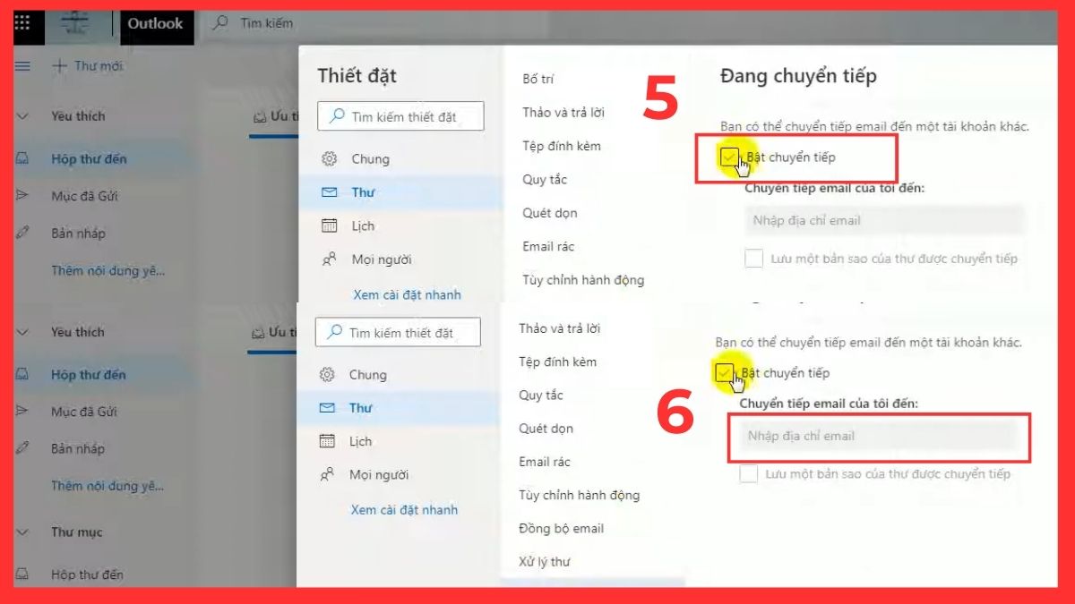 Cách chuyển tiếp thư tự động trong Outlook bước 3