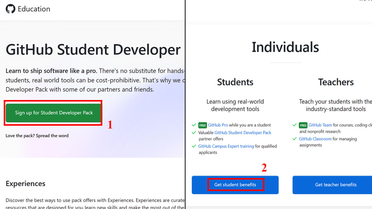 Hướng dẫn cách đăng ký Github Student Pack bước 3 (Hình minh họa)