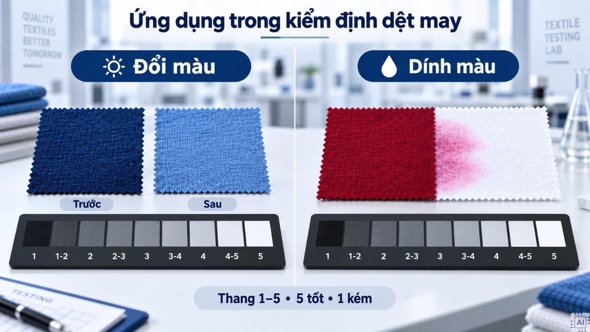 Ứng dụng trong kiểm định và sản xuất dệt may