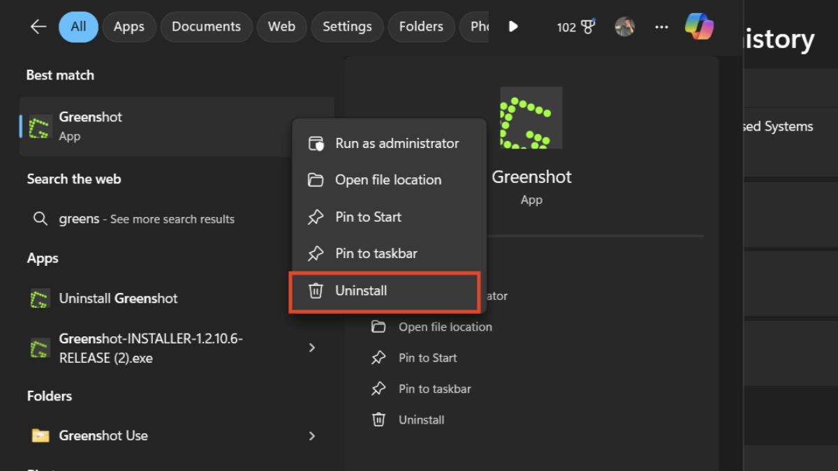 Cách xử lý Greenshot không hoạt động