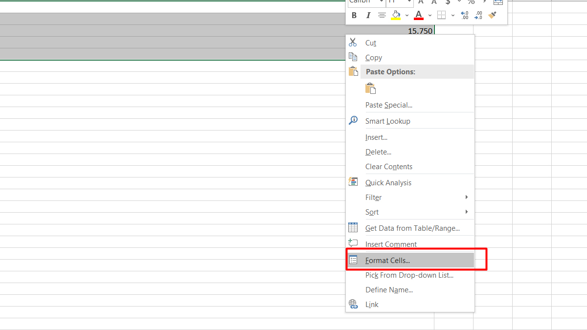 Cách làm tròn số trong Excel không dùng hàm bước 2
