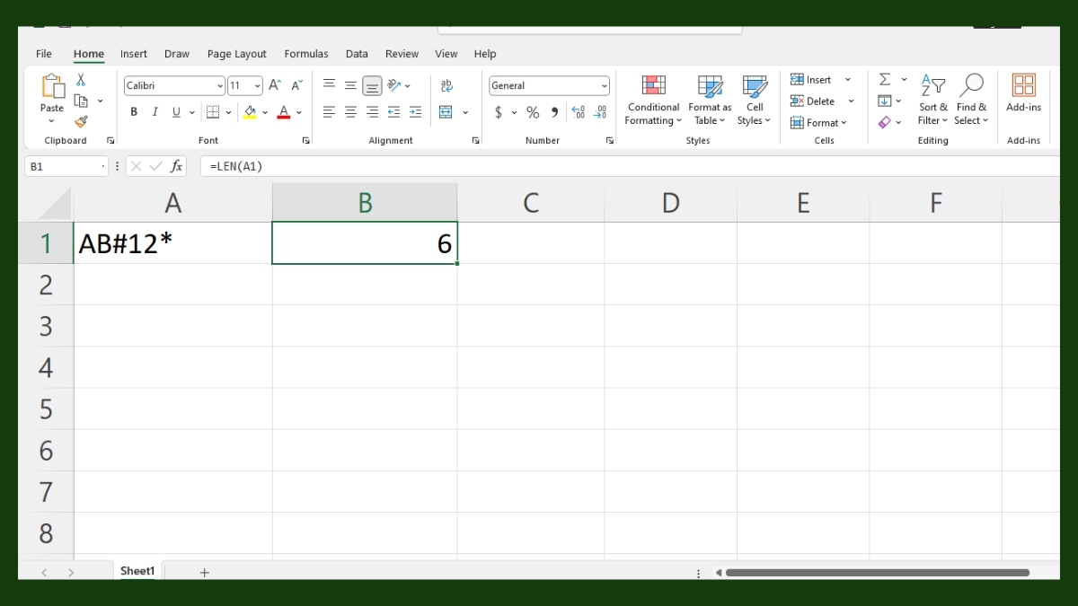 Một số lưu ý khi sử dụng hàm LEN trong Excel
