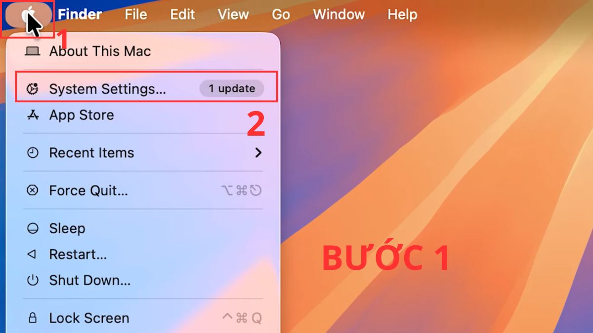 Tắt lịch hẹn trong System Settings bước 1