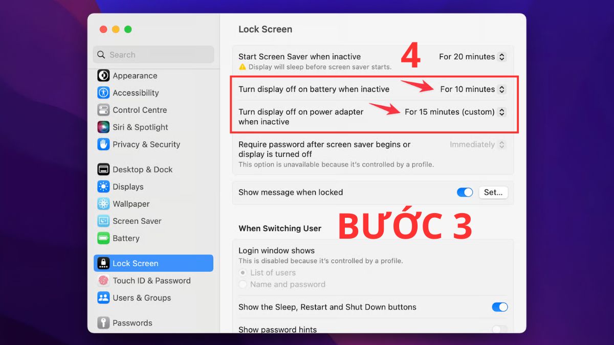 Tắt lịch hẹn trong System Settings bước 3