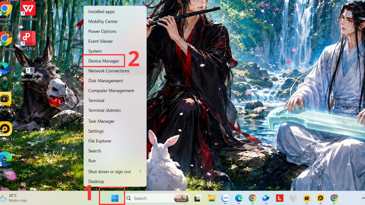 Mất driver (không thấy HID Keyboard Device) bước 1