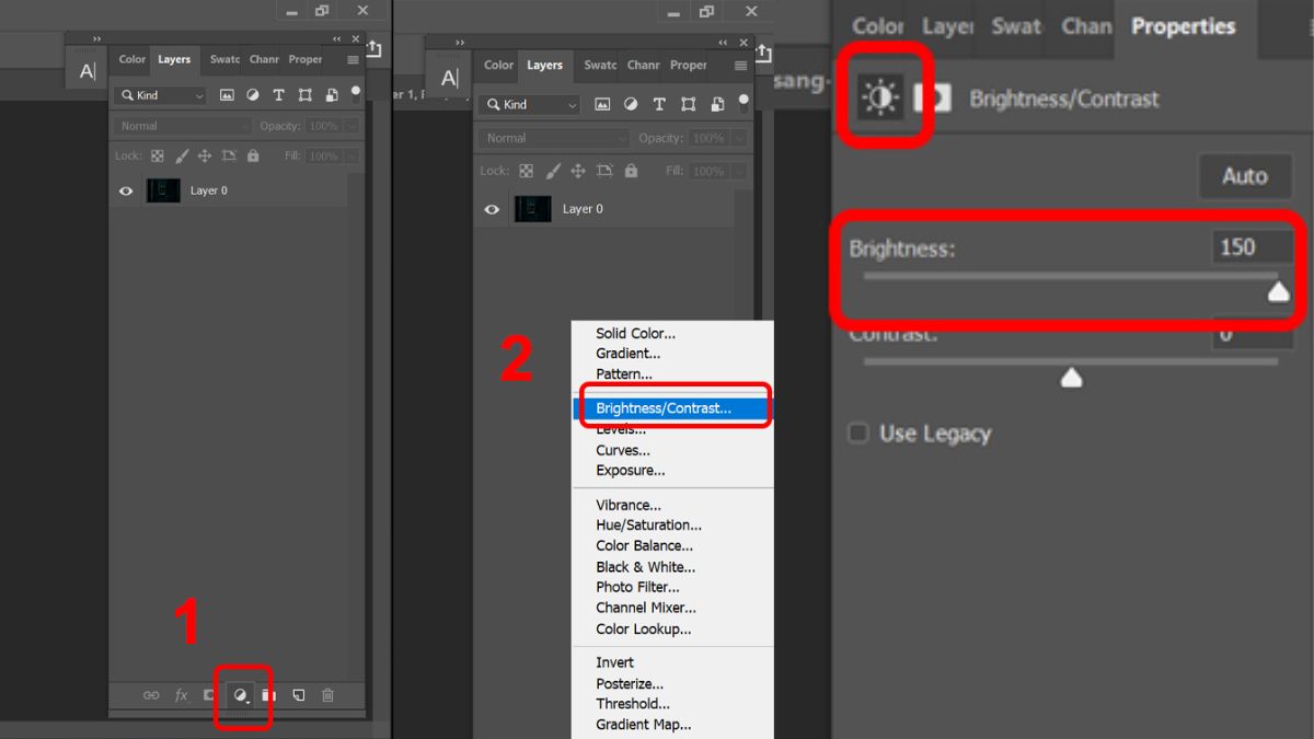 Tạo hiệu ứng ánh đèn phát sáng trong Photoshop bước 2 (Hình minh họa)