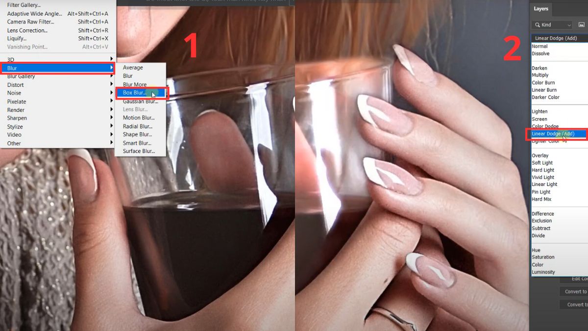Tạo hiệu ứng phát sáng mờ ảo trong Photoshop bước 3 (Hình minh họa)