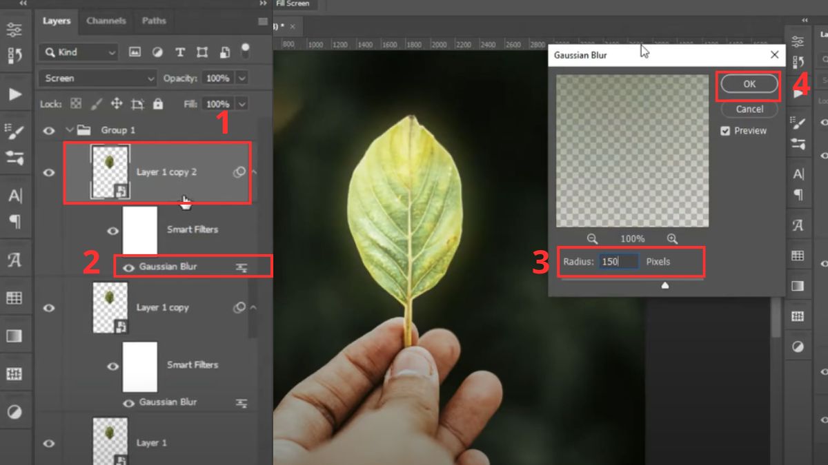 Cách làm hiệu ứng phát sáng vật thể trong Photoshop bước 4 (Hình minh họa)
