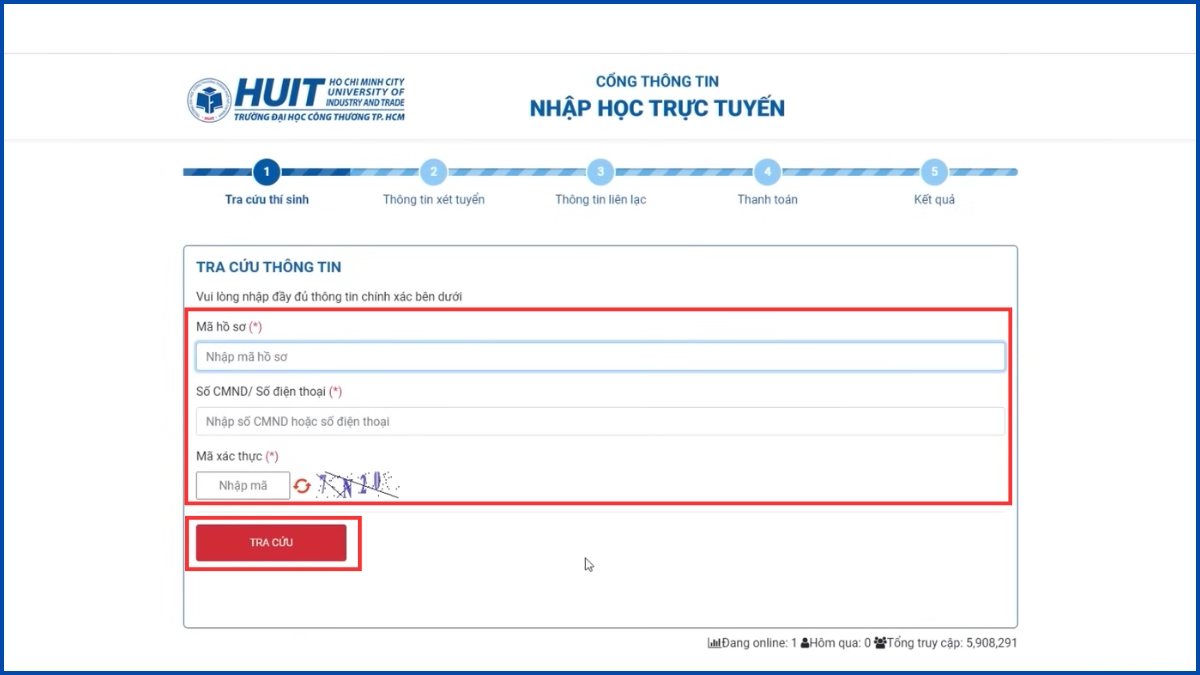 Tra cứu thông tin thí sinh