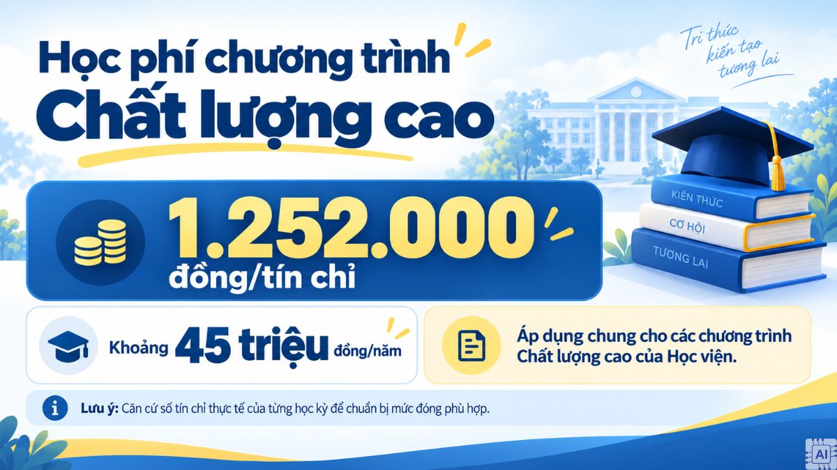 Học phí chương trình chất lượng cao BAV