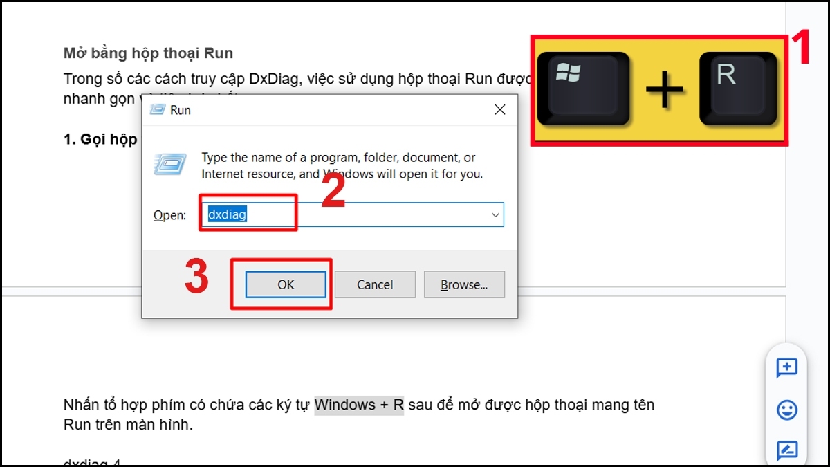 Dùng lệnh dxdiag để kiểm tra đời máy laptop HP