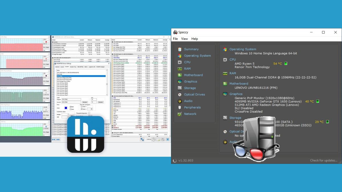 HWiNFO phù hợp với ai yêu thích dữ liệu chi tiết, Speccy phù hợp với người thích giao diện đơn giản