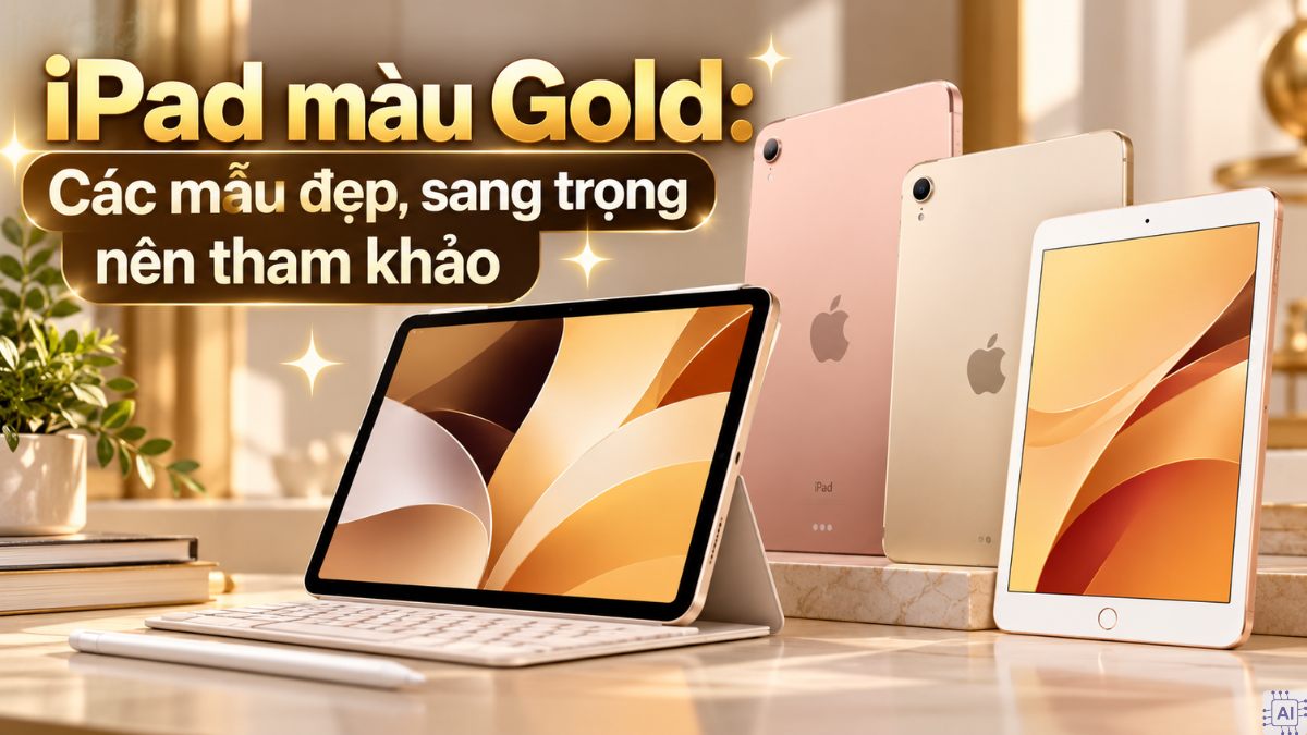 iPad màu Gold: Các mẫu đẹp, sang trọng nên tham khảo
