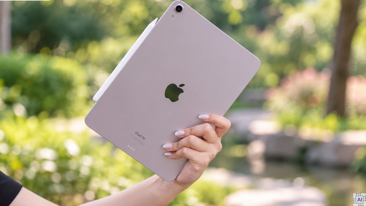 iPad Air M2 màu tím màn hình lớn thời thượng