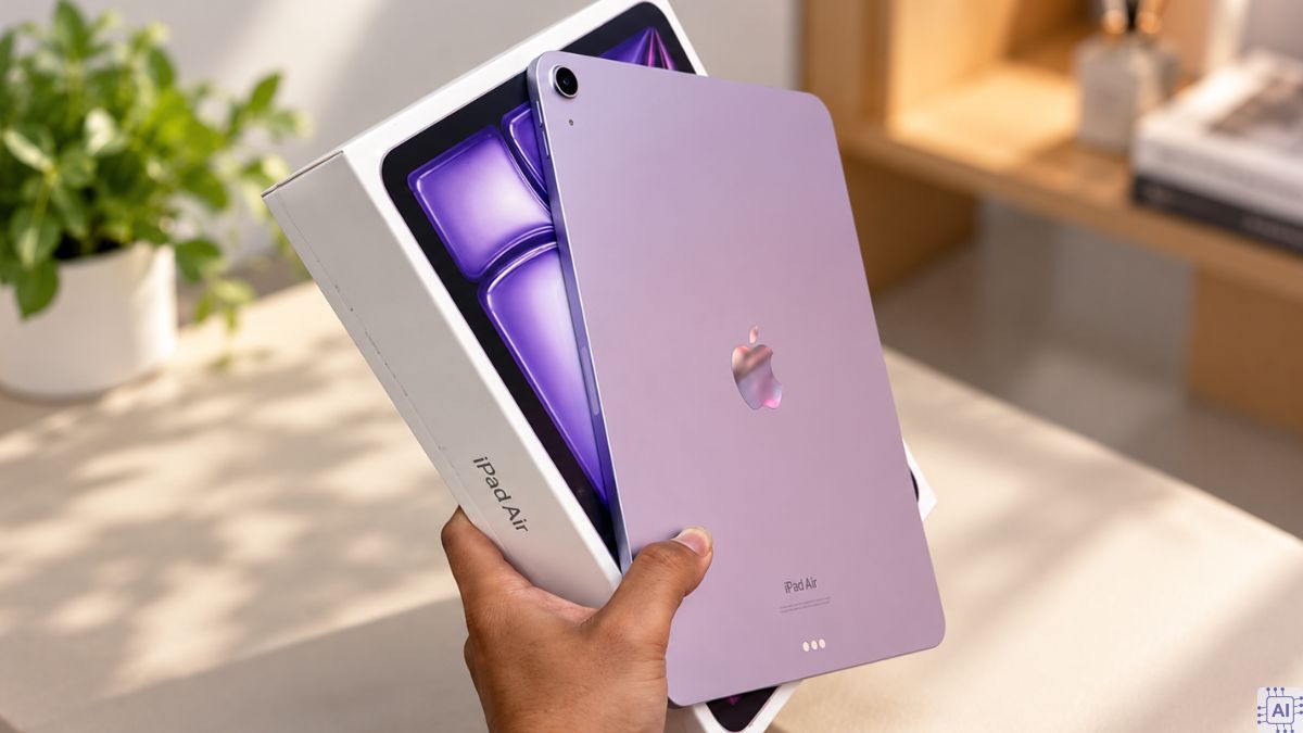 Sắc tím pastel nhẹ nhàng trên dòng iPad Air