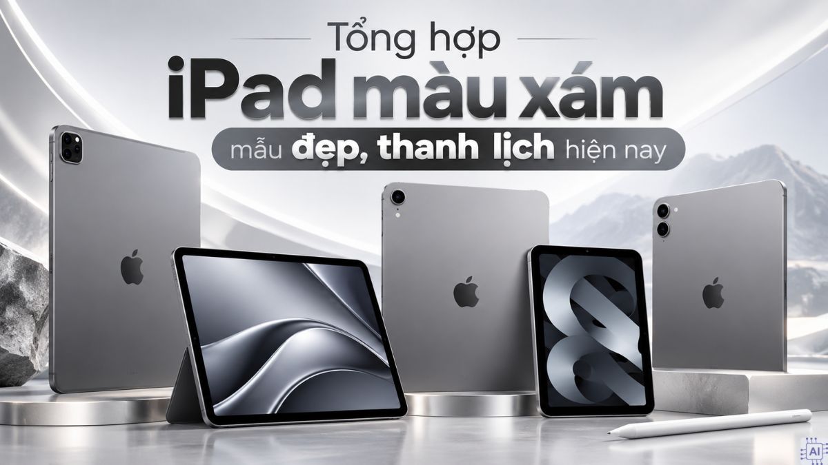 Tổng hợp iPad màu xám mẫu đẹp, thanh lịch hiện nay