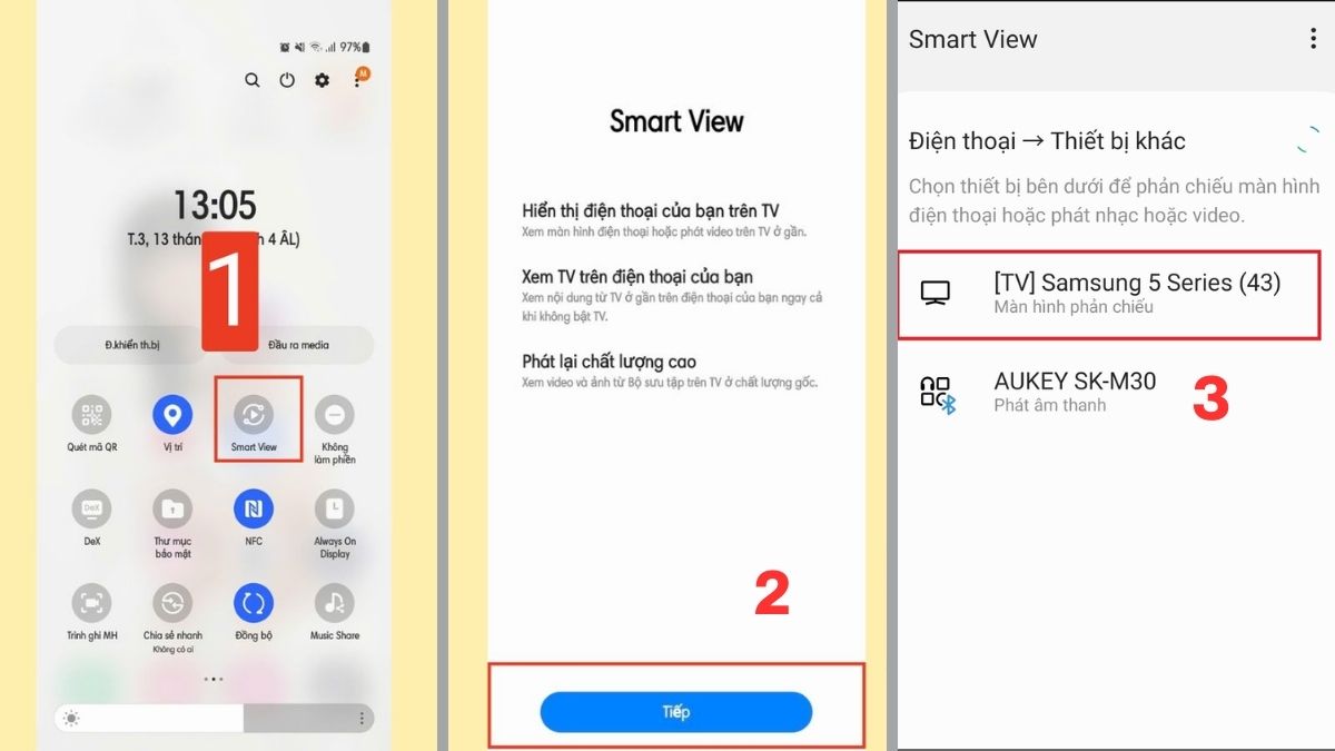 Kết nối điện thoại với tivi để hát karaoke bước 1 (Hình minh họa)