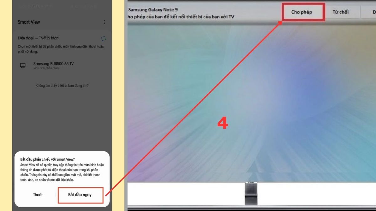 Kết nối điện thoại với tivi để hát karaoke bước 4 (Hình minh họa)