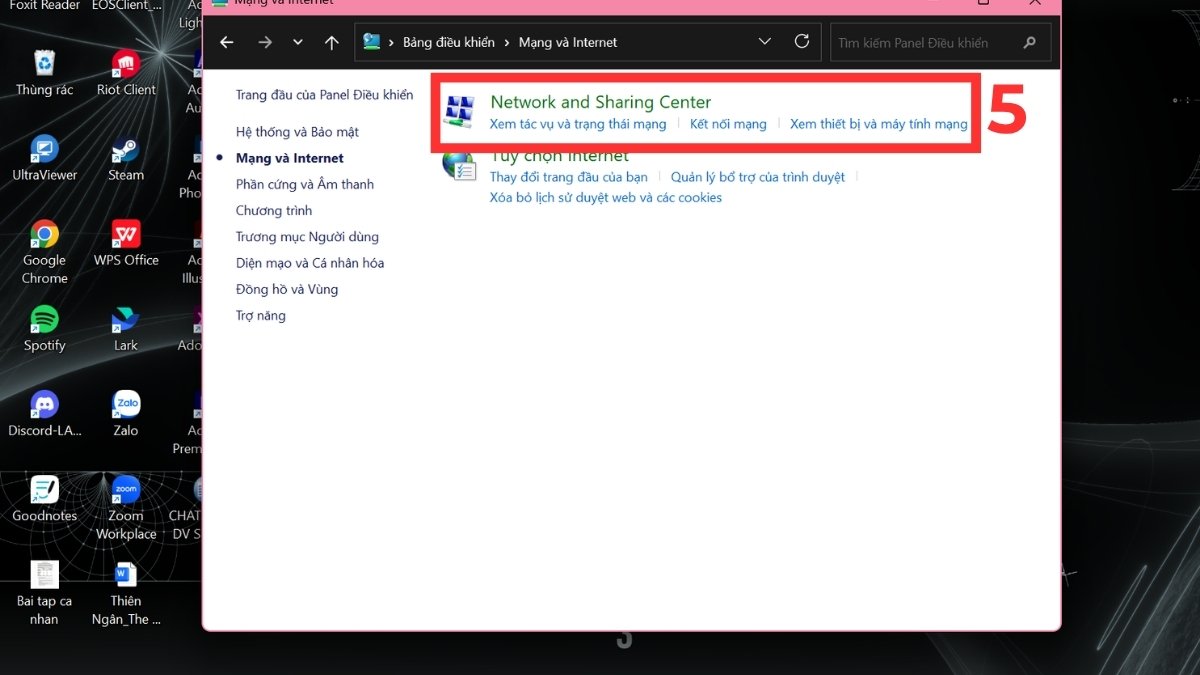 Cách bắt WiFi cho máy tính bàn bằng Control Panel bước 2 1
