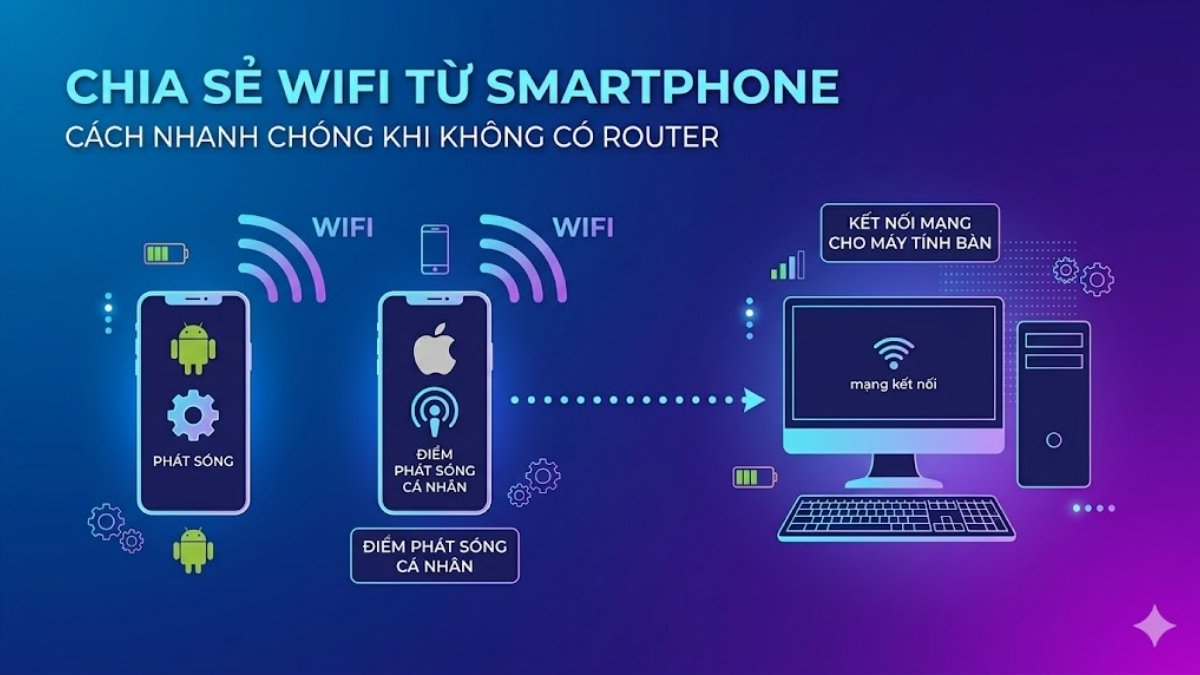 Phát WiFi từ smartphone Android và iPhone