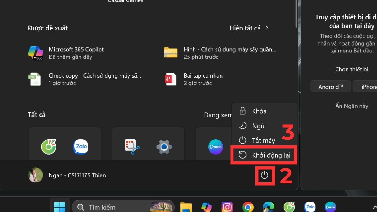 Khởi động lại máy tính và modem bước 2