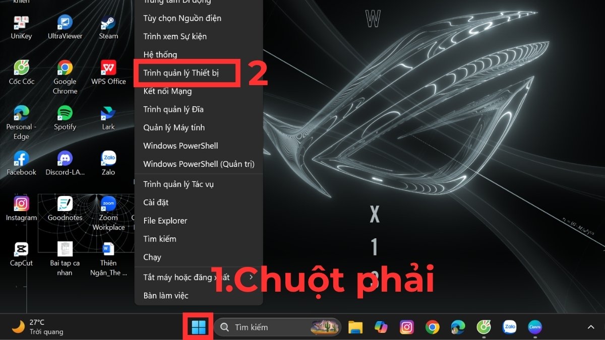 Cài đặt hoặc cập nhật driver WiFi bước 1