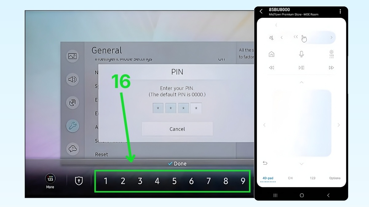 Truy cập Remote control để sử dụng remote ảo bước 4 3