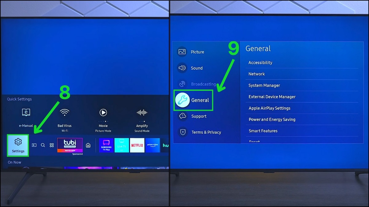 Cách khôi phục cài đặt gốc tivi Samsung khi quên mã PIN bước 2
