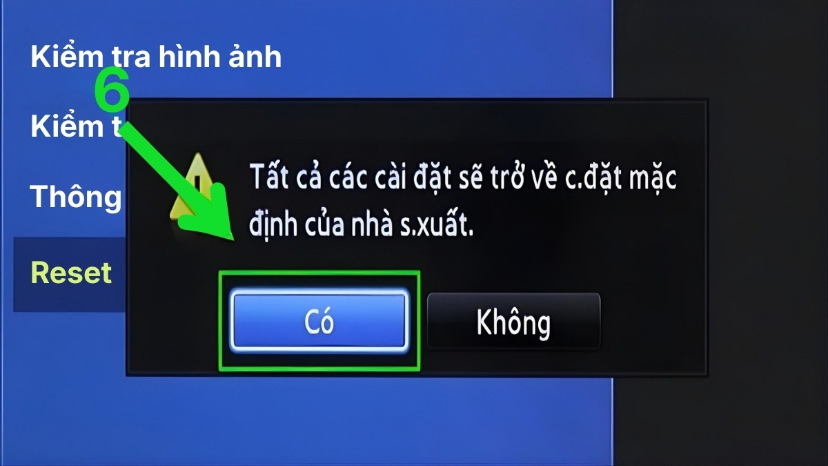 Hướng dẫn cài đặt lại tivi Samsung thường bước 3
