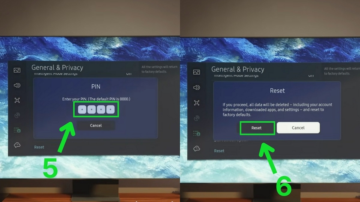 Cách cài đặt lại Smart TV Samsung bước 3