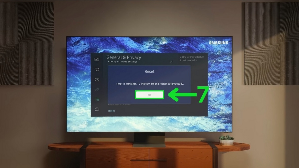 Cách cài đặt lại Smart TV Samsung bước 4