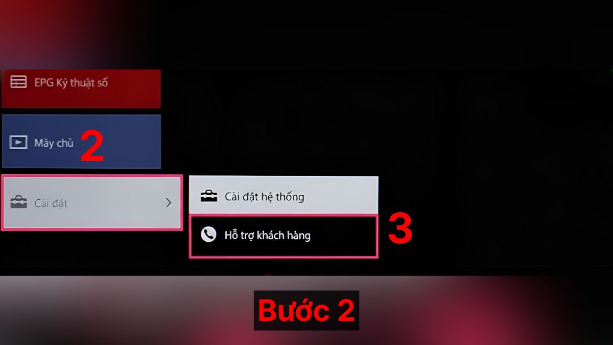 Cách reset tivi Sony thường bước 2