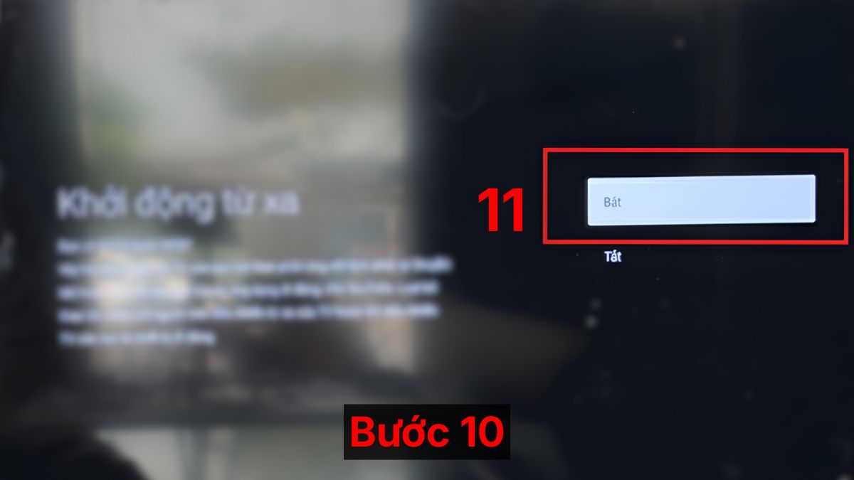 Bật chức năng khởi động từ xa