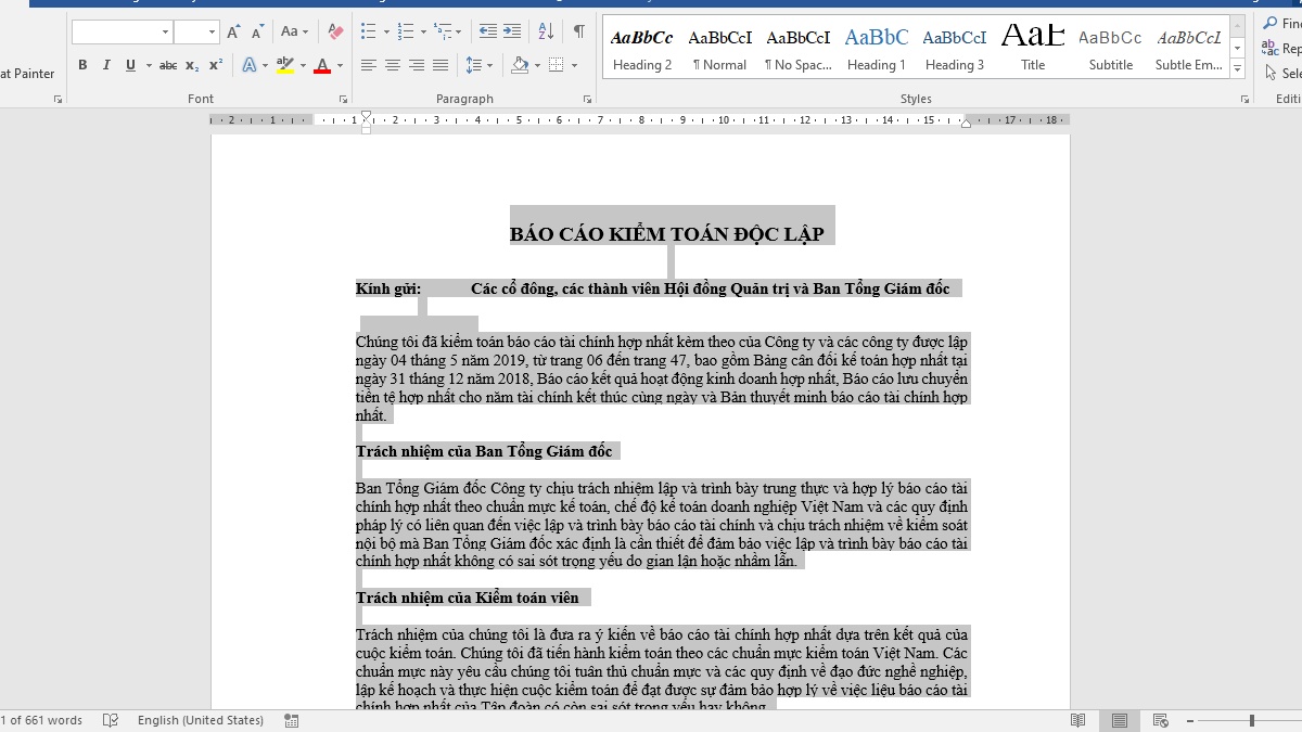 Nguyên nhân khiến không thể bôi đen được trong Word