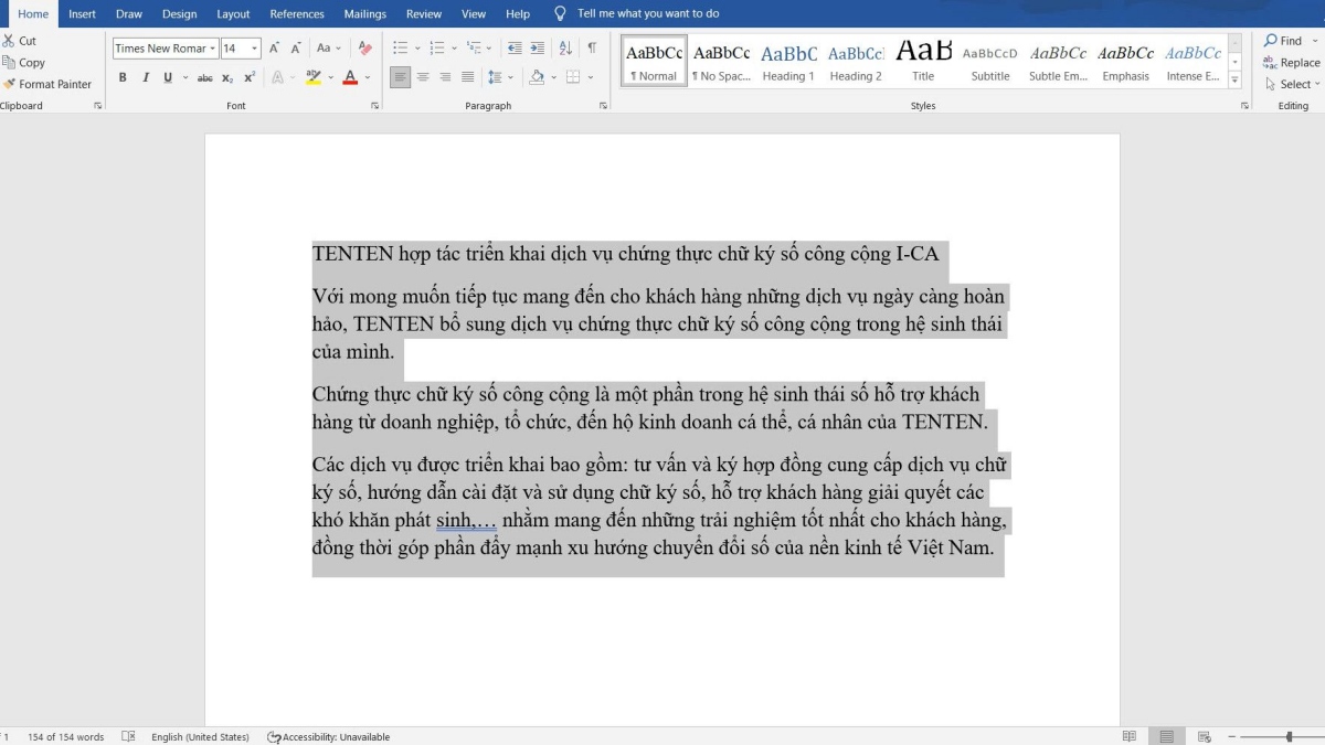 Một số cách phòng tránh lỗi không bôi đen được trong Word