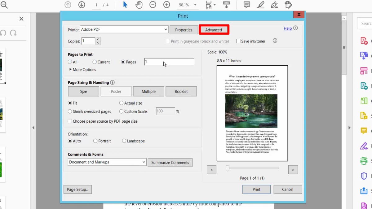 Định dạng lại Font chữ hình ảnh để sửa lỗi không in được file PDF bước 2