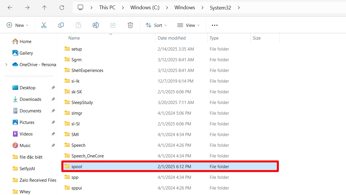 Xóa thư mục để khắc phục lỗi không in được file PDF bước 1
