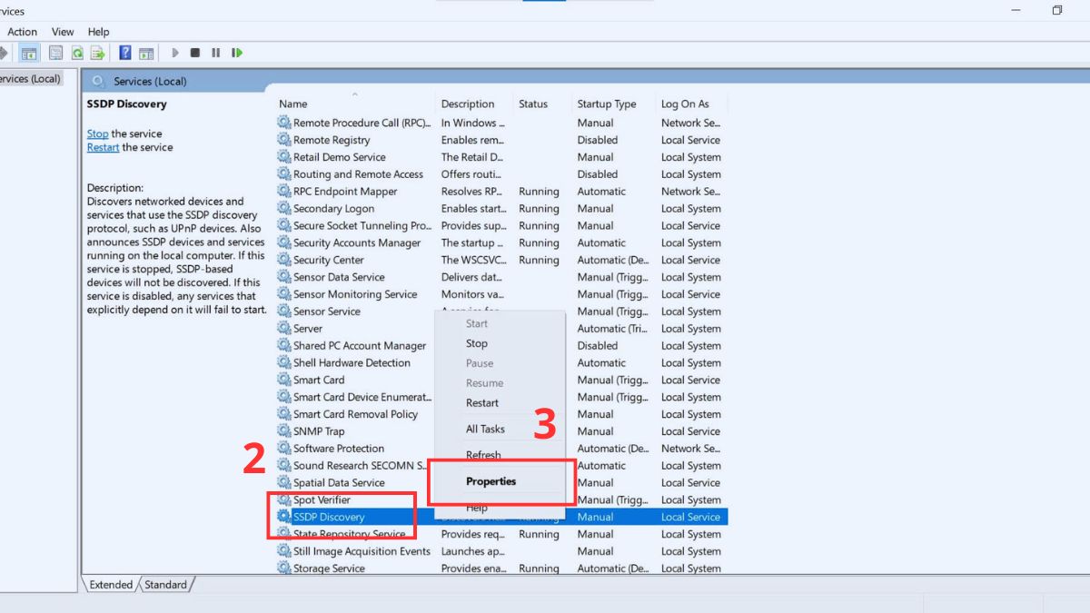  Tìm các dịch vụ Function Discovery Provider Host