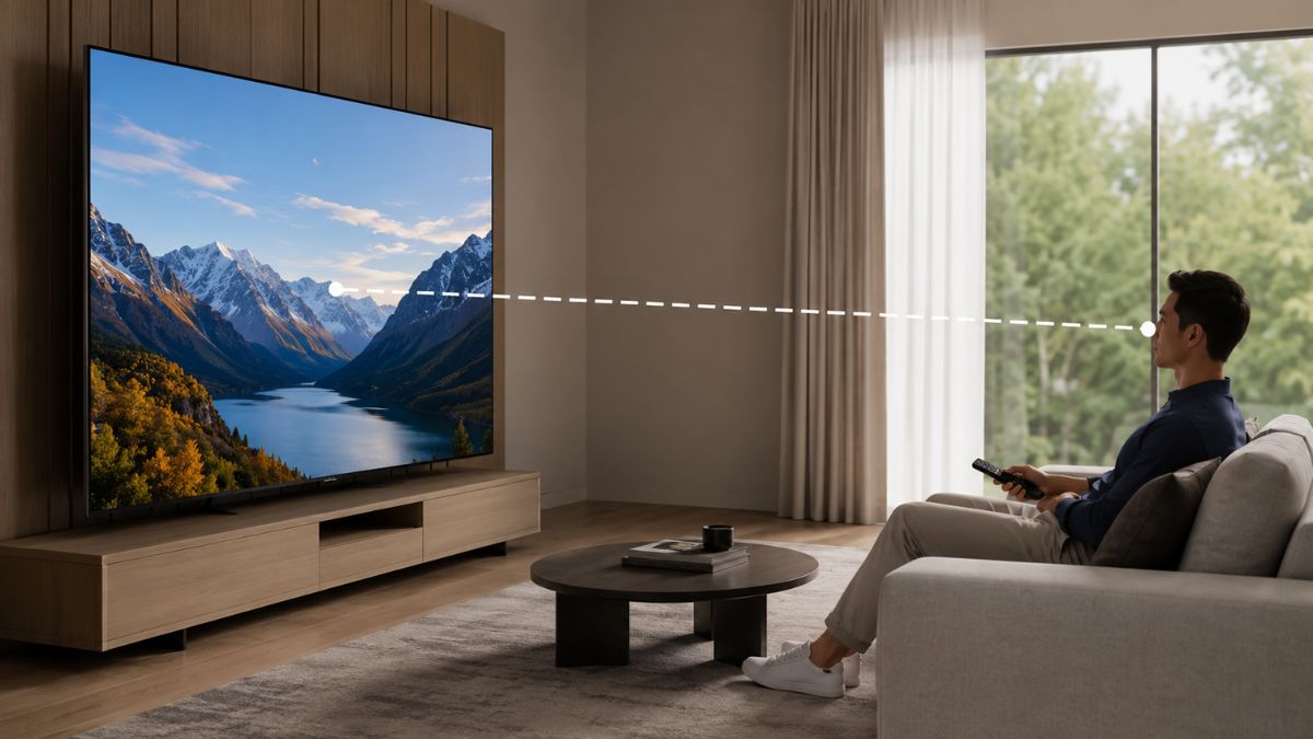 Khoảng cách xem tivi 86 inch tiêu chuẩn