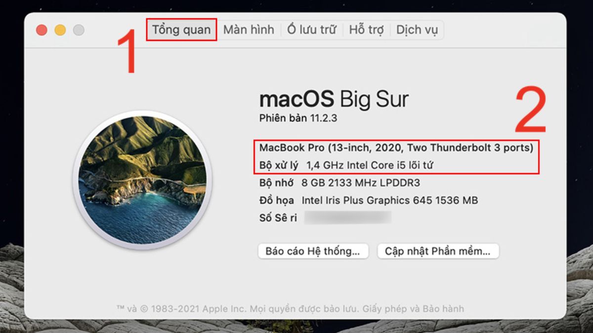Kiểm tra bộ vi xử lý của MacBook