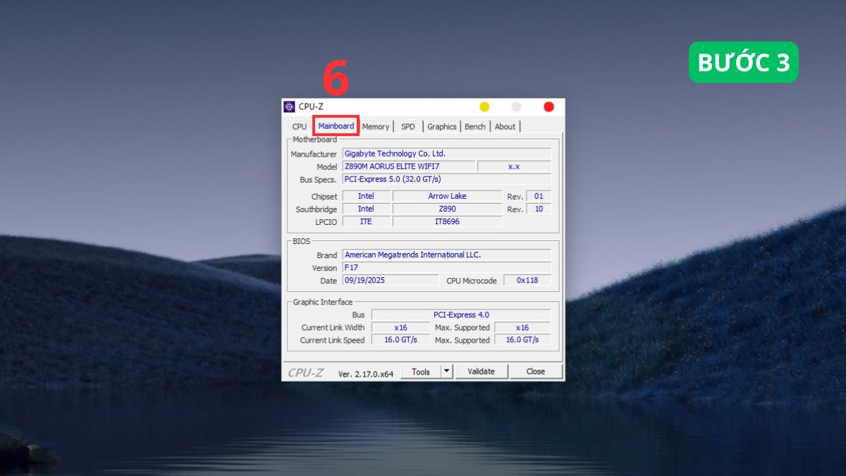 Sử dụng phần mềm CPU Z để kiểm tra cấu hình máy tính Windows bước 3 2(Hình minh họa)
