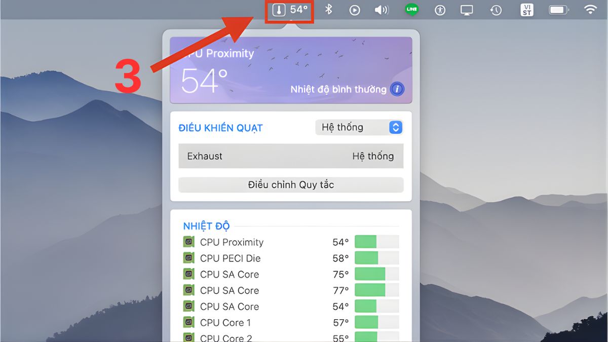 Kiểm tra nhiệt độ MacBook bằng Temp Monitor bước 3