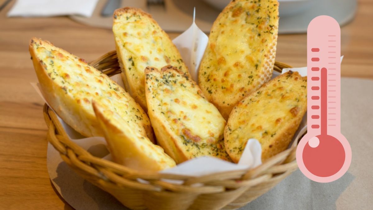 Canh nhiệt độ và thời gian nướng chuẩn cho món bánh mì nướng bơ tỏi