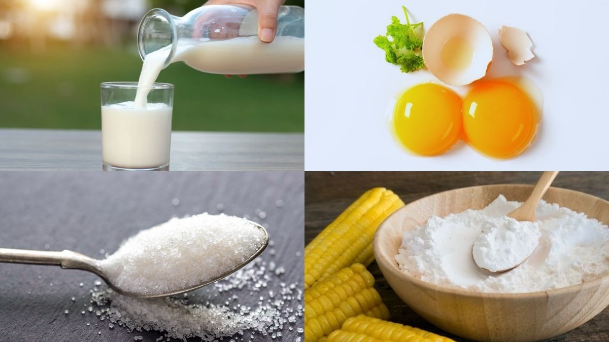 Nguyên liệu làm nhân kem cho bánh su kem