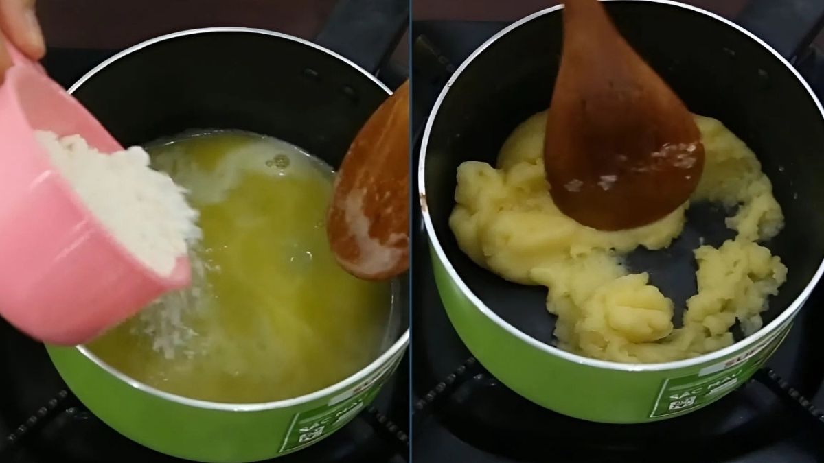 Cách làm bánh su kem bằng nồi chiên không dầu - Chuẩn bị vỏ bánh