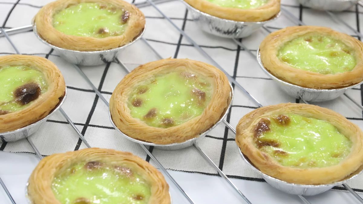 Bánh tart trứng matcha