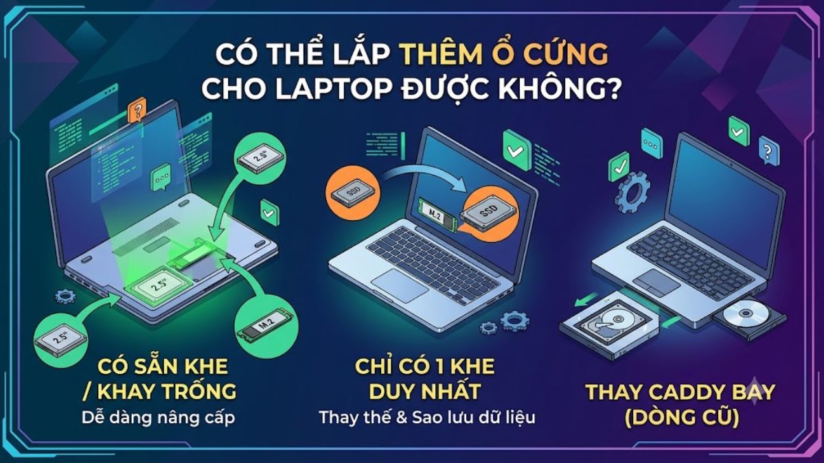 Giải đáp có nên lắp thêm ổ cứng cho laptop